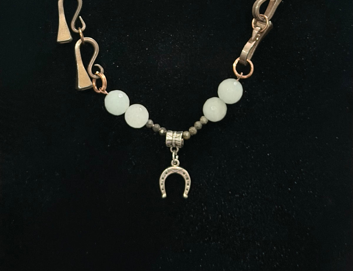 Horseshoe Nail Necklace – Stainless Steel & Sterling Silver | Western Equestrian Jewelry