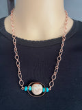 Desert Calm— Copper & Turquoise Balance Necklace