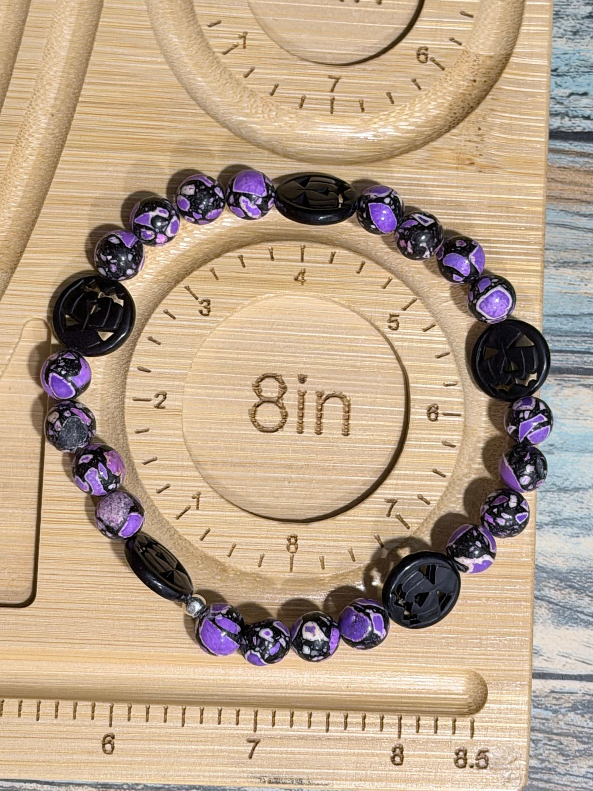 Halloween Pumpkin Dyed Howlite Bracelet |