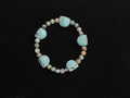 Turquoise Howlite Skull and Jasper Bead Bracelet | Choose Your Size