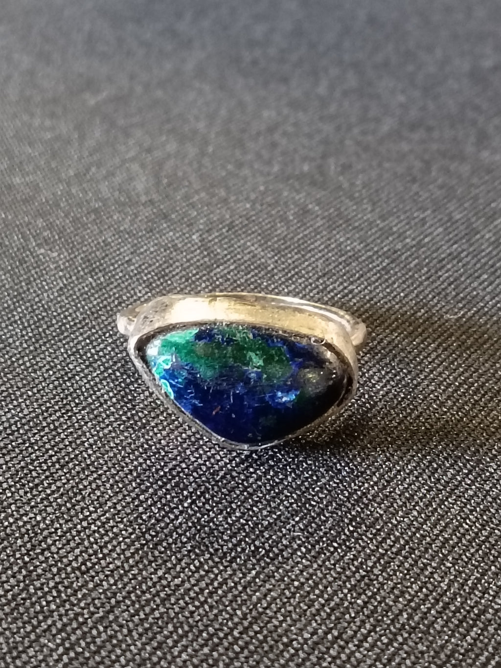 Larimar Sterling Silver Ring – Ocean-Inspired Oval Gemstone