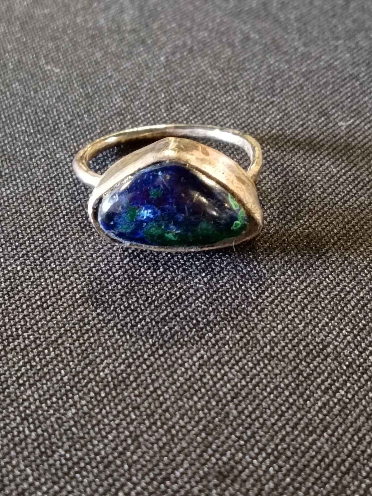 Larimar Sterling Silver Ring – Ocean-Inspired Oval Gemstone