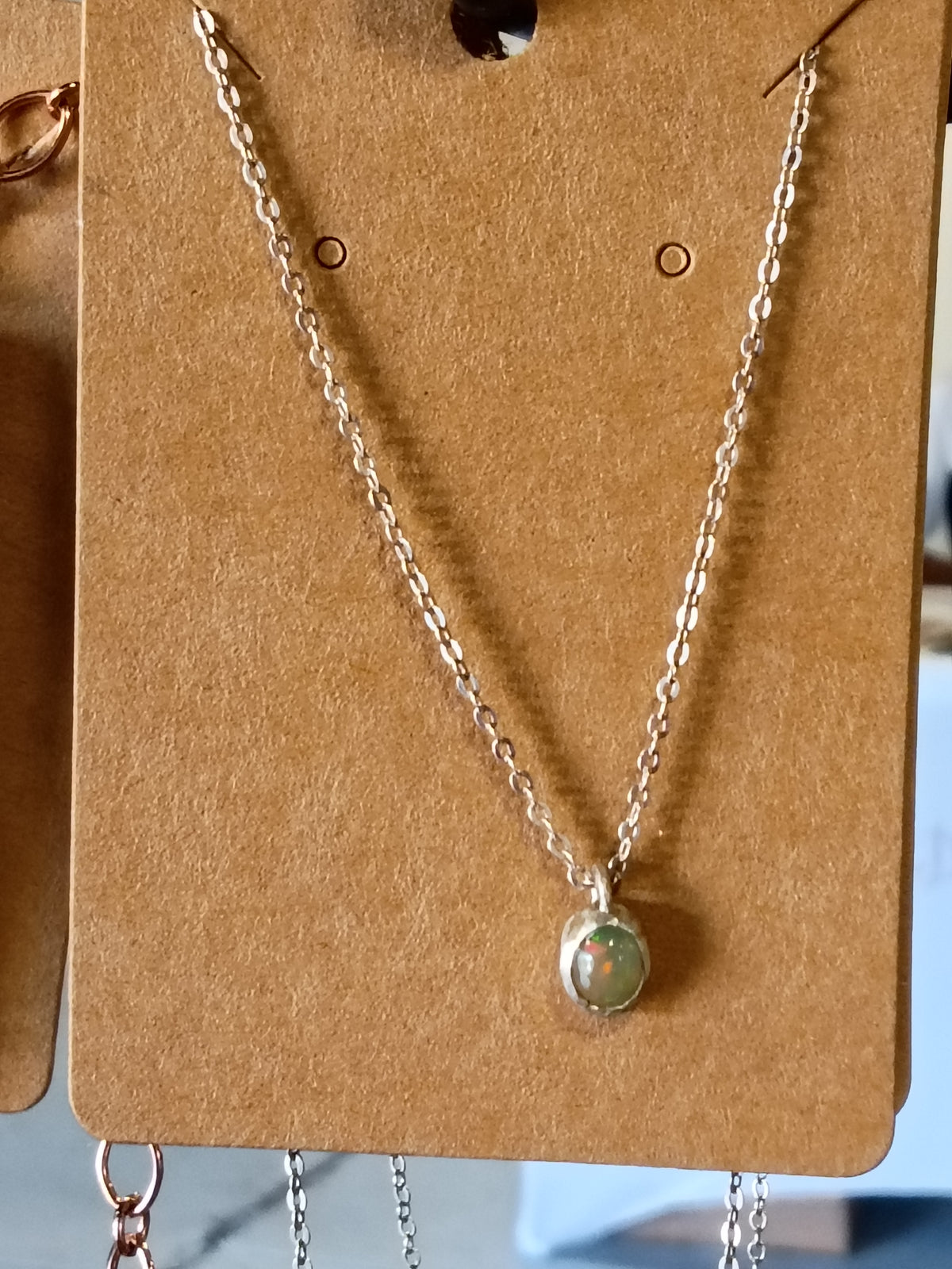 Ethiopian Opal Sterling Silver Necklace – Fire & Light Collection